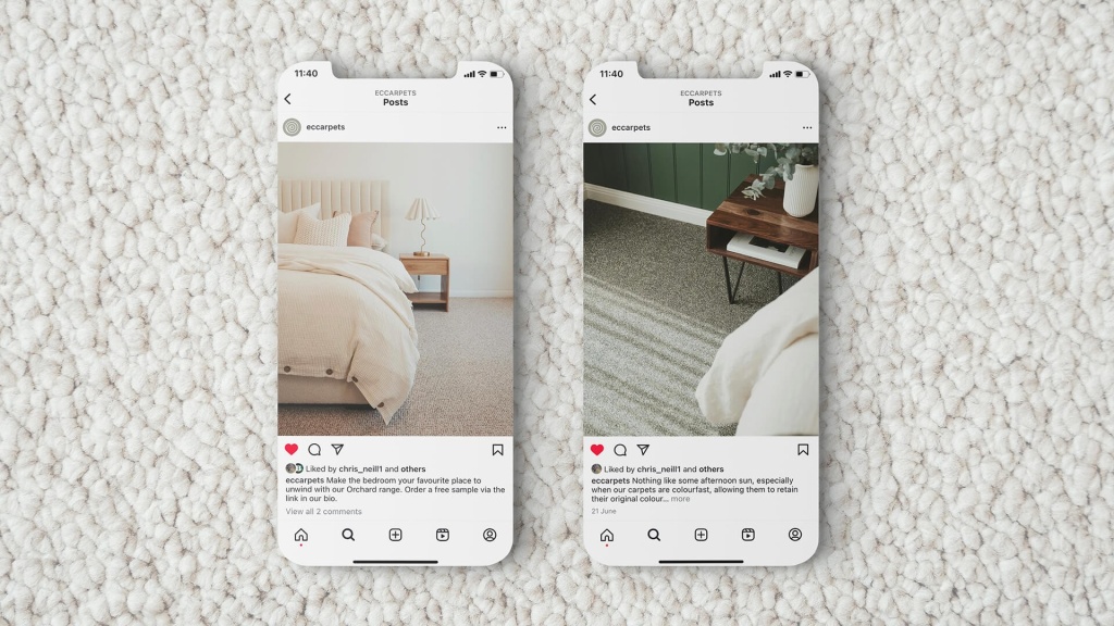 Engaging social media posts for a B2C interior design company as a part of lead generation campaign.
