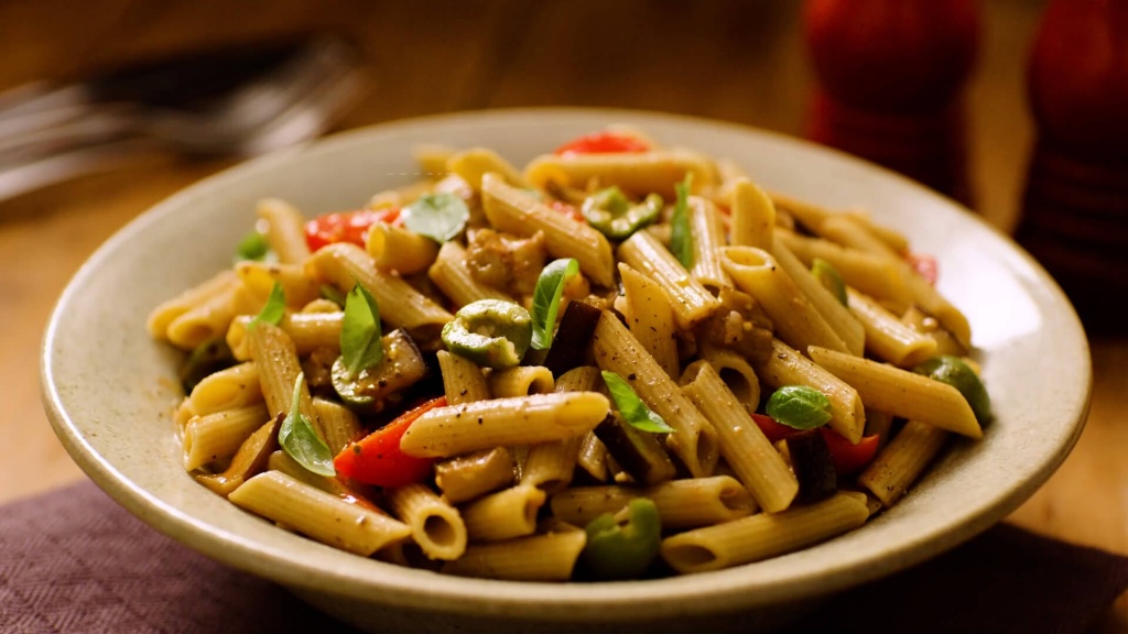 Finished pasta dish for FMCG marketing campaign.