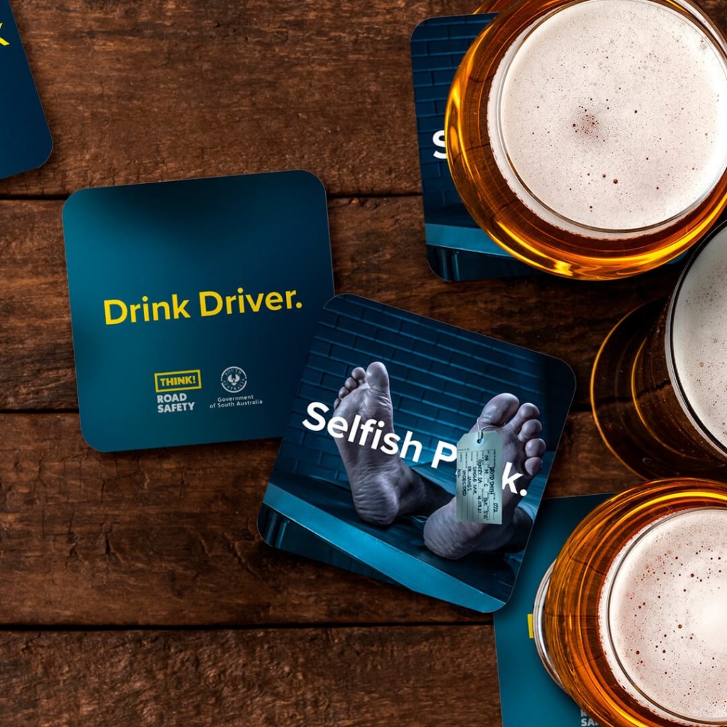 Tactical coasters for strategic marketing campaign.