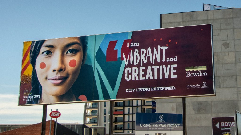 Placemaking branding strategy billboard.