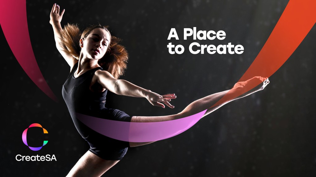 Dancer and ribbon as a part of Creative Industries leader branding project.