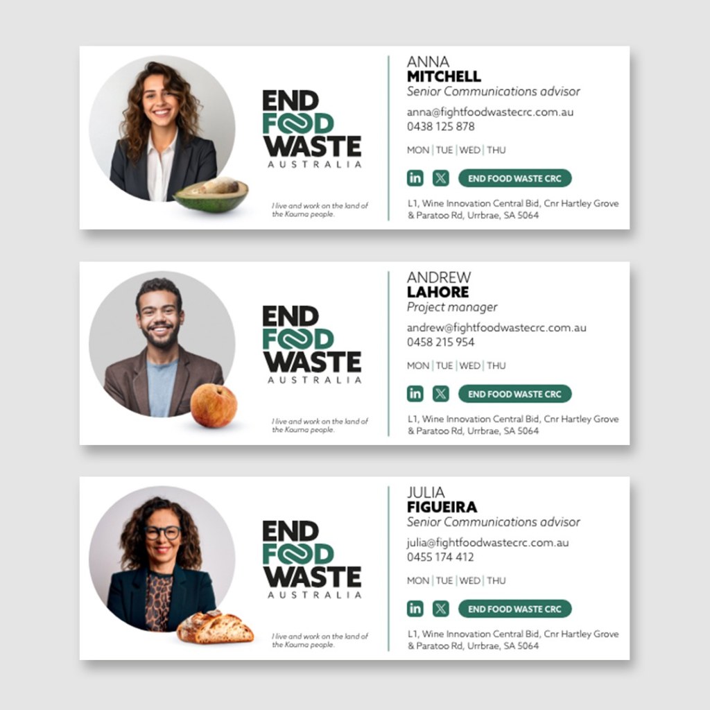 Bespoke email signatures for brand identity.