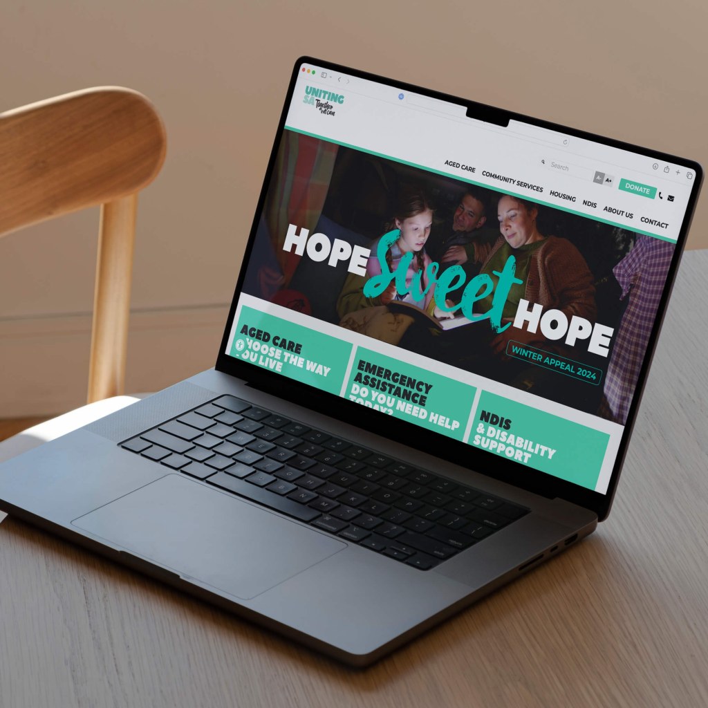 Website assets for winter appeal campaign.